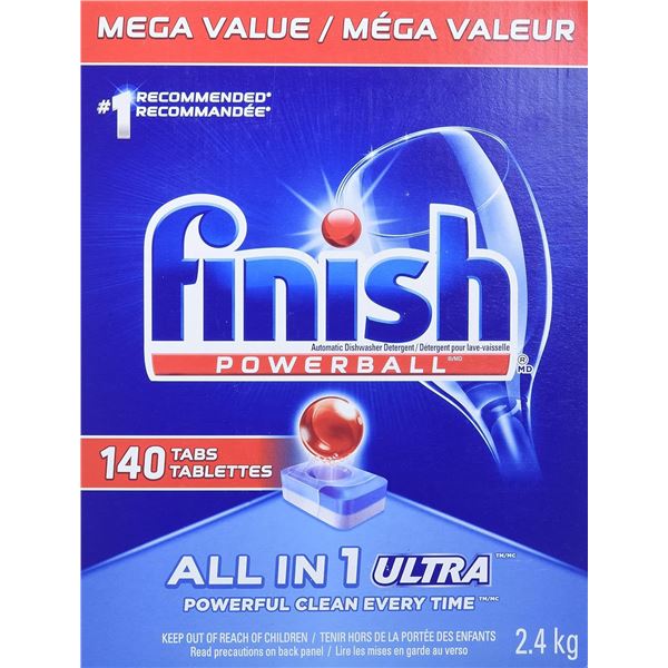 NEW 140 PACK OF FINISH POWERBALL ALL IN 1 ULTRA