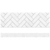 Image 1 : NEW MODERN FARMHOUSE WHITE HERRINGBONE STRAIGHT