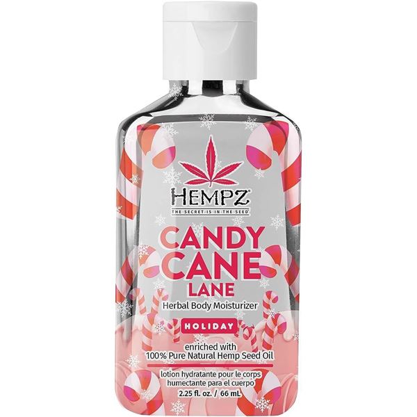 NEW HEMPZ CANDY CANE LANE HERBAL BODY MOISTURIZER