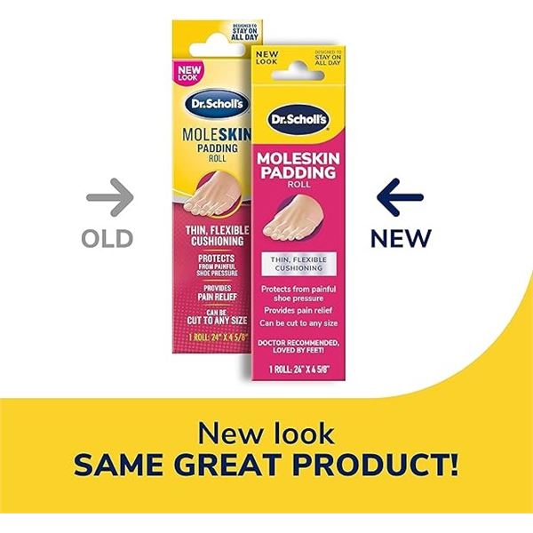 NEW 2 PACK OF DR SCHOLLS MOLESKIN PADDING ROLLS