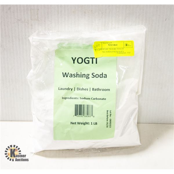 NEW LOT OF 2X1LBS YOGTI WASHING SODA PACKAGES