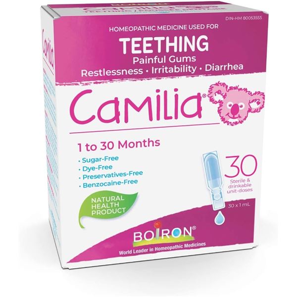 NEW 30 PACK OF CAMILIA 1 - 30MTHS TEETHING DOSES