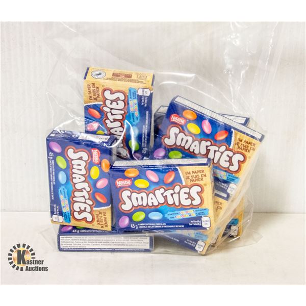 LOT OF 10 BOXES OF SMARTIES - 45G PER BOX