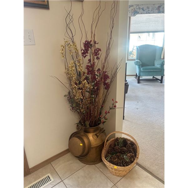 Antique Milk Jug Dried Flower Display