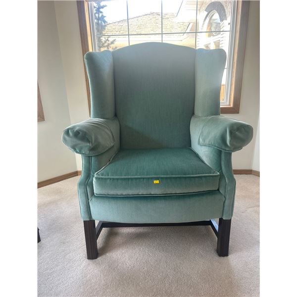 Seafoam Green Armchair 24W 31D 42T Slight Sun Damage On Side Rear