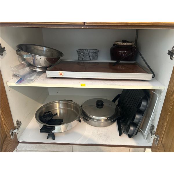 Electric Hotplate With Assorted Cooking Ware