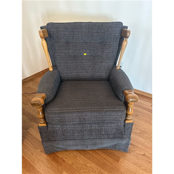 Brown Fabric Armchair 31W x 37D x 37H