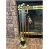 Image 1 : Heavy Brass Fireplace Set