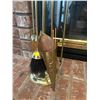 Image 2 : Heavy Brass Fireplace Set