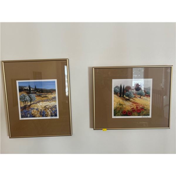 Anne Marie Briante E A  Isthar Signed Print Pair 17 x 14