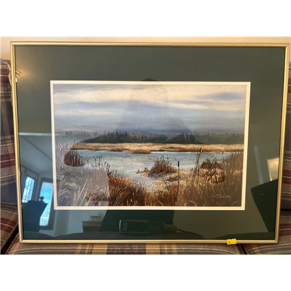 Marolyn J Beck Minisik Game Reserve Pastel Original 24 x 19