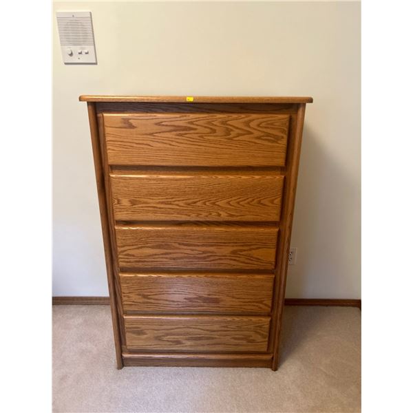 Oak Chest Of Drawers 32W x 17D x 48H