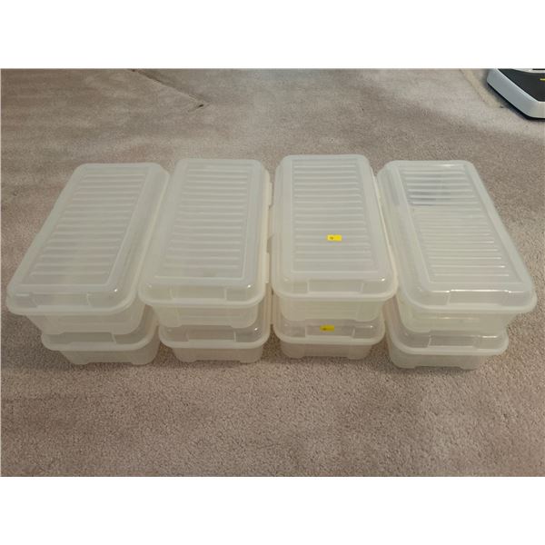 Plastic Shoe Storage Boxes x 8