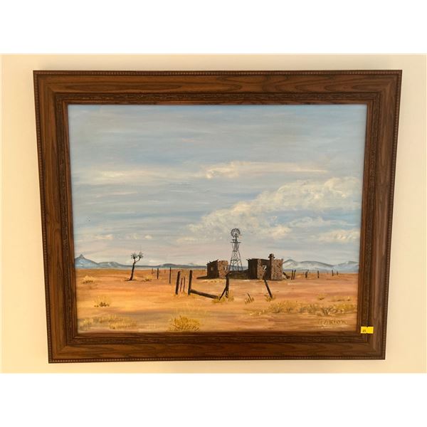 Marion Oil On Canvass 24 x 20 Antique Wind Mill