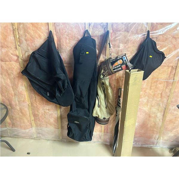 Men's Left Handed Taylor Made Rescue Golf Set W/ Shoes Golf Bags Umbrella Golf Balls + More