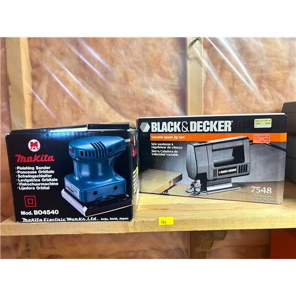 Makita Finishing Sander Model #BO4540 & Black n Decker Variable Speed Jig Saw Model# 7548