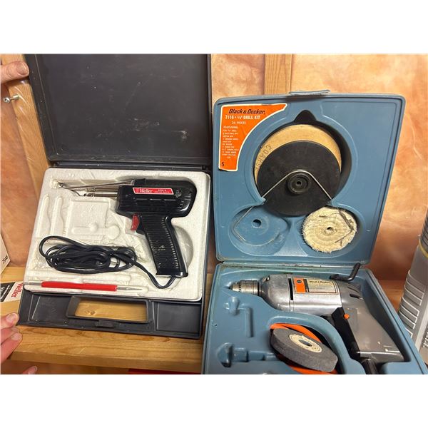 Weller 60/40 Rosin Core Solder Model# 8200 & Electric Black n Decker 3/8 Drill Kit