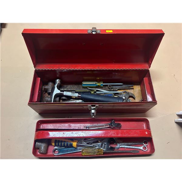 Vintage Red Union Tool Chest w/ Assorted Hand Tools