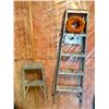 Image 1 : Two Ladders  One Metal Step Ladder & 5Ft Metal Ladder w/ Noma Extension Cord