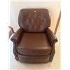 Image 1 : Vintage Brown Leather Recliner 30w x38d x34h  Great Condition!