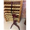 Image 2 : Solid Wood Wine Storage Rack 32w x 14d x 74h Plus Re-Corking Press