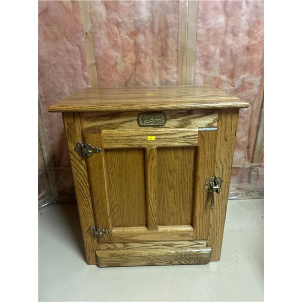 Wood White Clad Registered Side Table with Cupboard 22w x 16d x 24h
