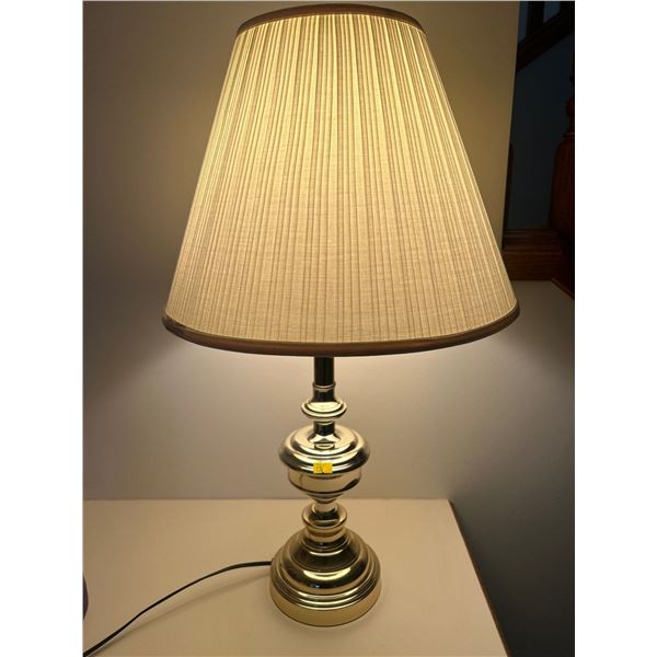 Vintage Brass Lamp 26h Tested