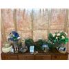 Image 1 : Assortment Of Silk Plants and Centerpiece w/ Multiple Baskets & Candles