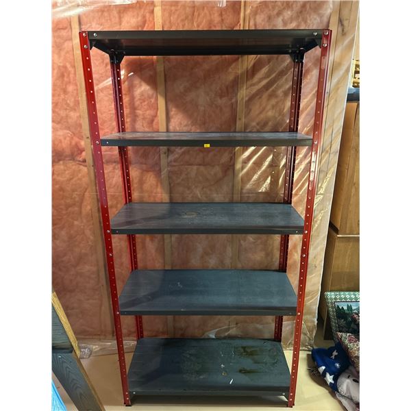 Red & Gray Sturdy Garage 5 Tier Shelving Unit  36w x 16d x 70h