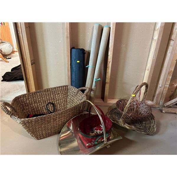 Assortment of Baskets with Yoga mat and Beach Mats
