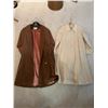 Image 1 : Wool Full Length Women's Jackets  1 Brown 1 Creme Size Large x 2  Trademark Brand