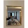 Image 1 : Small Hanging Brass Framed Mirror  16w x 20h
