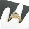 Image 3 : 14k Yellow Gold 1.00 ctw Keepsake Channel Round Diamond Cocktail Engagement Ring