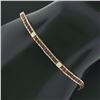 Image 9 : Vintage 14k Gold 2.03 ctw Red Ruby & Diamond 7" Polished Square Link Line Bracel