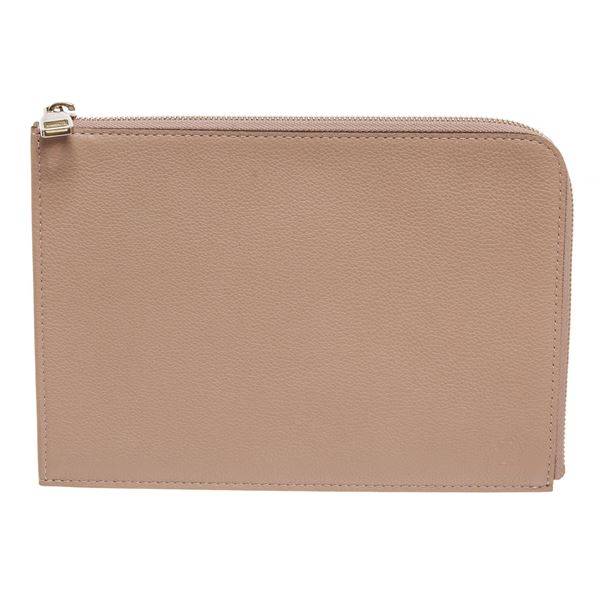 Louis Vuitton Taupe Leather Pochette Jour Clutch