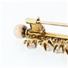 Image 7 : Antique Victorian 18k Gold 2.40 ctw Old Mine Diamond Flower Dangle Bar Pin Brooc