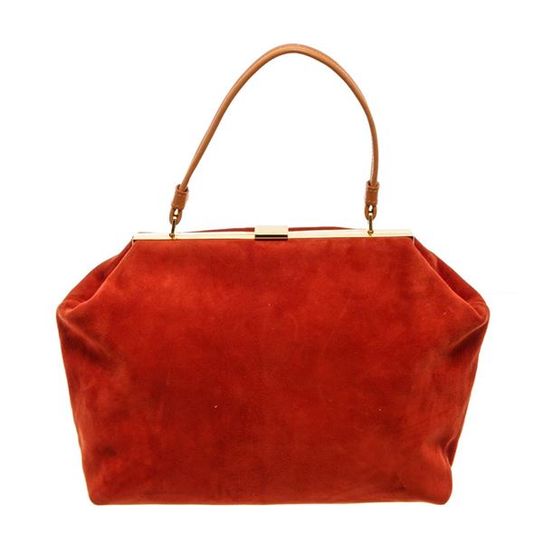 Mansur Gavriel Red Suede Soft Elegant Handbag