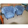 Image 1 : 2 Blue Arm Chairs