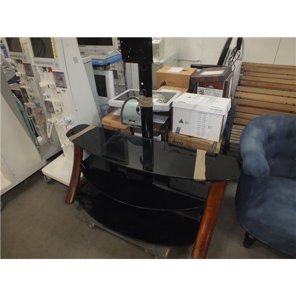 52" Sharp Aquos TV w/ Glass Shelved TV Stand