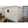 Image 2 : 9FT BEIGE OFFICE STORAGE SHIPPING CONTAINER 107.5"L X 88"W X 98.5"H WITH DUAL SWING REAR DOORS WITH