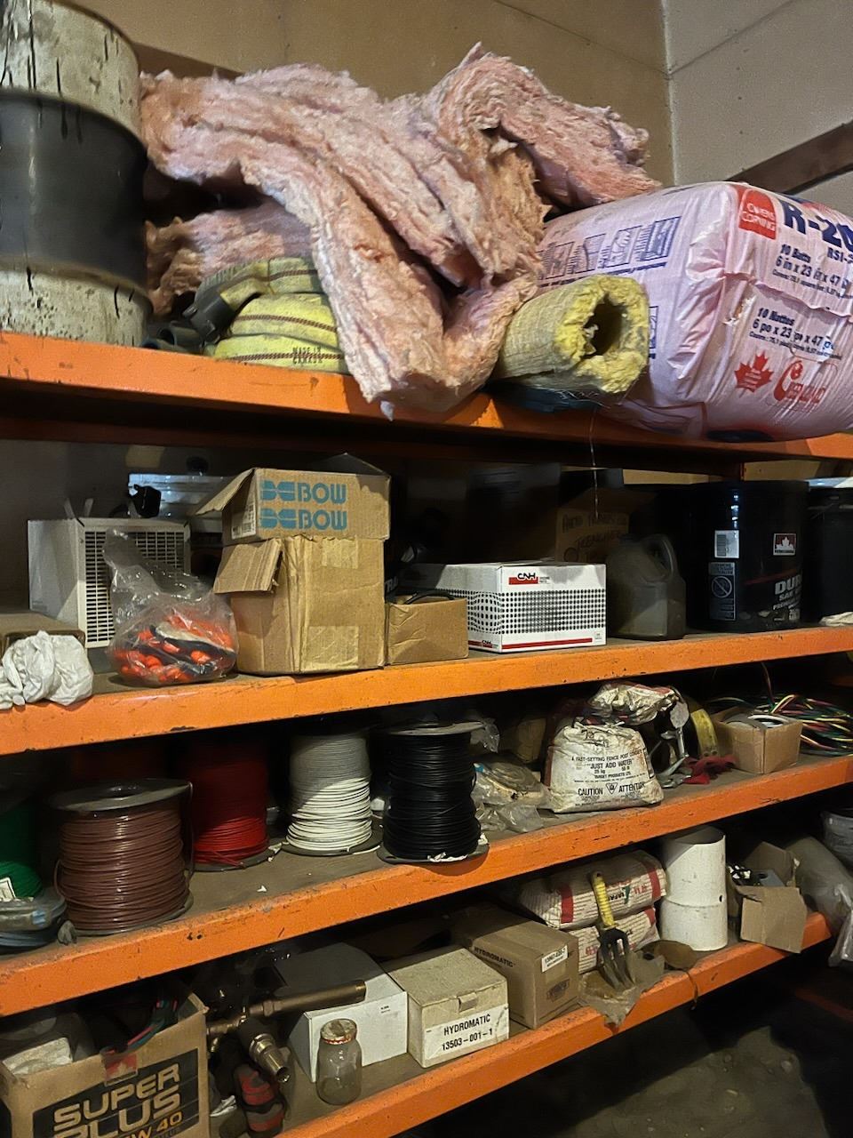 Pallet Racking w/ Insulation & Wires
