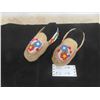 Image 1 : Antique Cree First Nations Moccasins, Beadwork is Good, some wear to leather - 