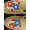 Image 2 : Antique Cree First Nations Moccasins, Beadwork is Good, some wear to leather - 