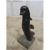 Image 9 : 2 Inuit Soapstone Bird + Human Figure : 6" & 5" 