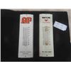 Image 1 : 2 Vintage Advertising Metal Thermometers ; Wix Filters + AP Mufflers ; 4.5" x 14"