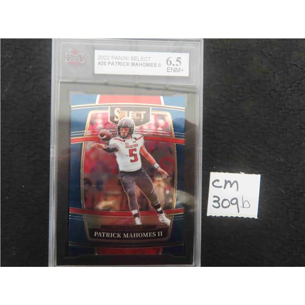 Graded Patrick Mahomes Football Card