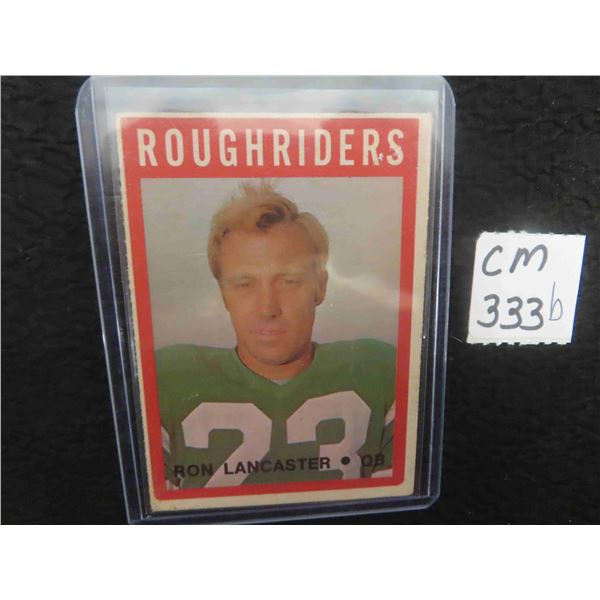 1972 O-Pee-Chee Ron Lancaster Saskatchewan Rough Riders