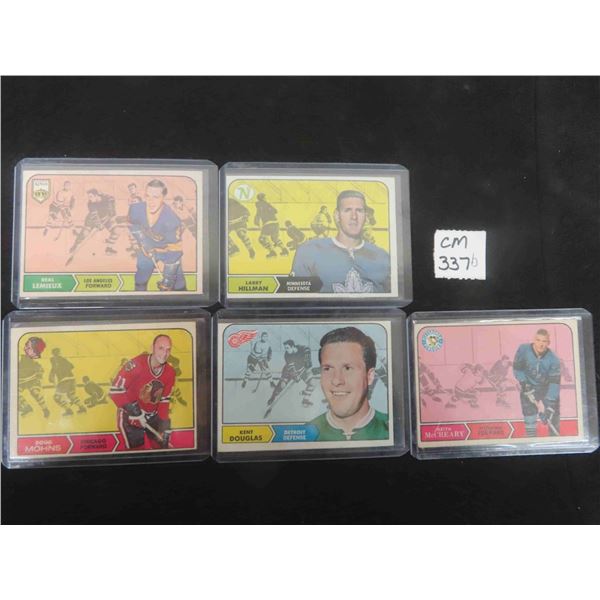 (5) 1968/69 Hockey Cards