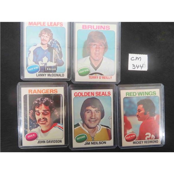 (5) 1975/76 Hockey Cards