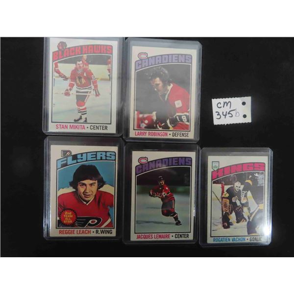 (5) 1976/77 Hockey Cards